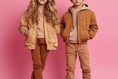 two-children-brown-jackets-brown